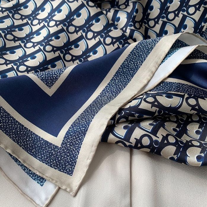 Apaszka Dior nowa granat, 90x90 cm silk