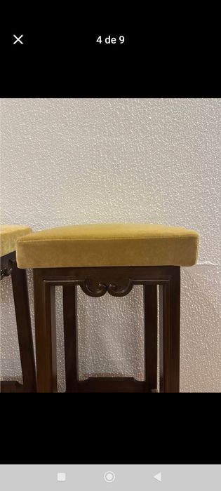 Par de bancos altos de bar - Vintage