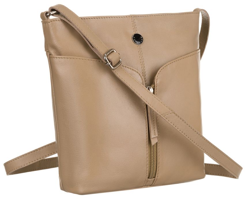 skórzana listonoszka damska na regulowanym pasku - peterson