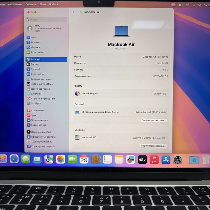 Як Новий М2•16gb•256gb | 100% Macbook Air 13 2022 | Гарантія Макбук M2