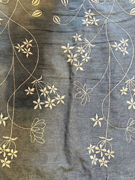 Jeansowa sukienka z haftem Marks & Spencer r. 38 / M / Vintage