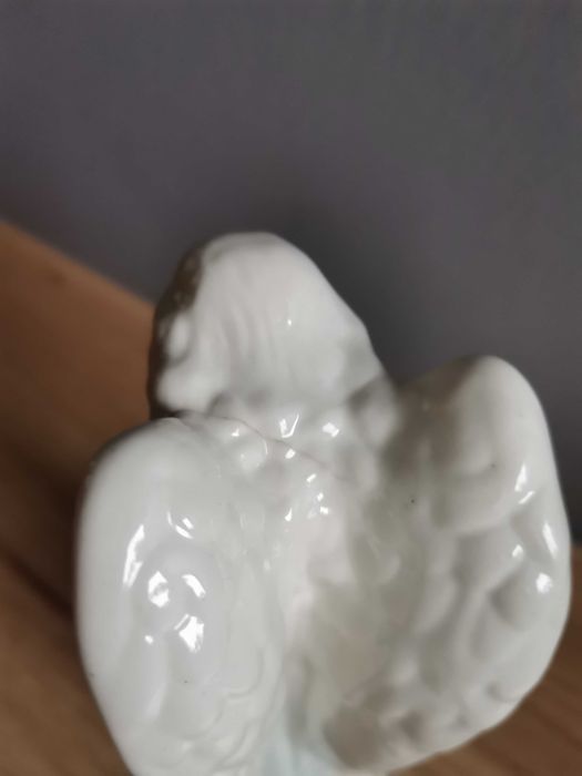 Stara figurka Anioł Śląski porcelana Jan Jezela Katowice PRL - unikat