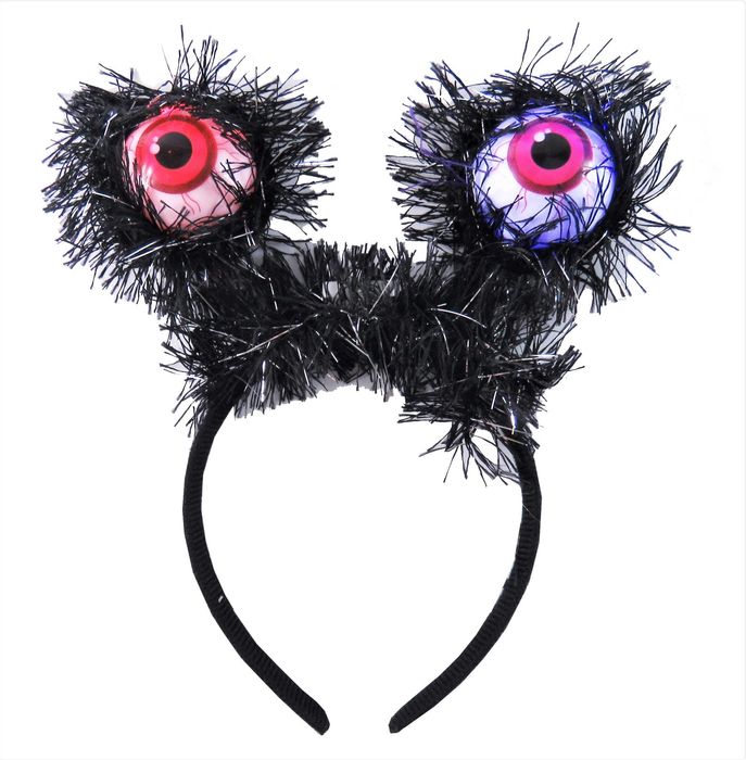 Opaska oczy świecące led 1 szt mix HALLOWEN przebranie kostium bal