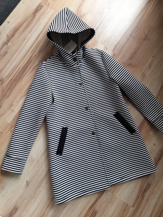Płaszcz w paski LEMIAR, typu Zebra, rozmiar M