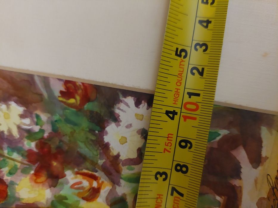 Linda aguarela assinada flores