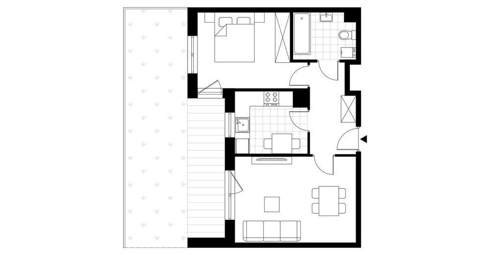 2-pokojowe mieszkanie 45m2 + ogródek