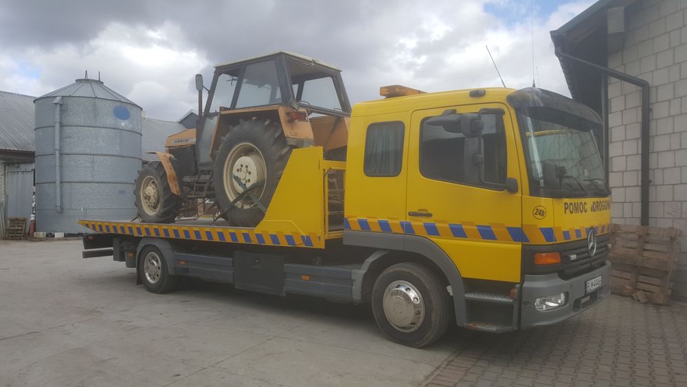 Pomoc drogowa Transport maszyn Laweta Autolaweta Holowanie Łomża S61