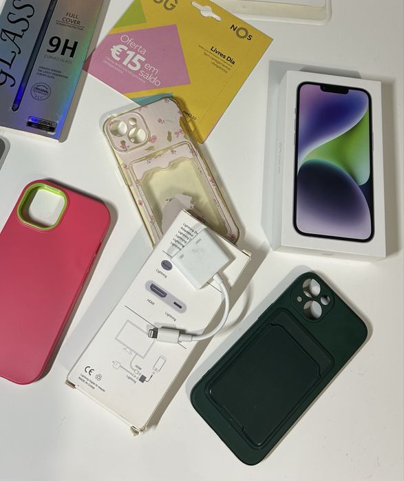 iPhone 14 128GB Lilás – Excelente + oferta Pack Acessórios