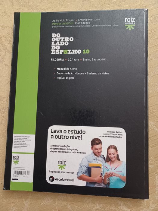 Manual Do outro lado do espelho 10 - Filosofia - 10.º ano ( como novo)