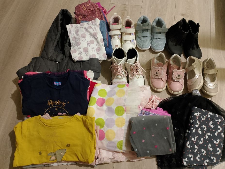 Paka ubrań dla dziewczynki od 104 rozm. + buty