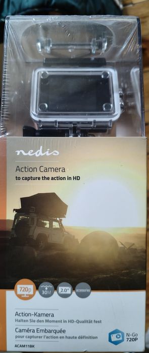 Câmera de Ação Nedis  – Nova e Selada