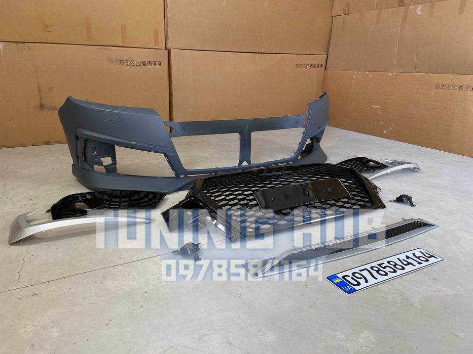 бампер Audi Q7 4M (2015-2020) RSQ7 передний ауди  решетка радиатора