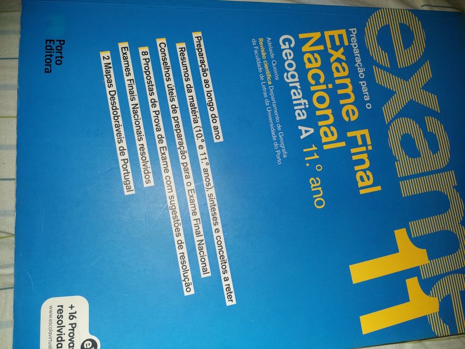 Livro de exames Geografia 11 Ano.