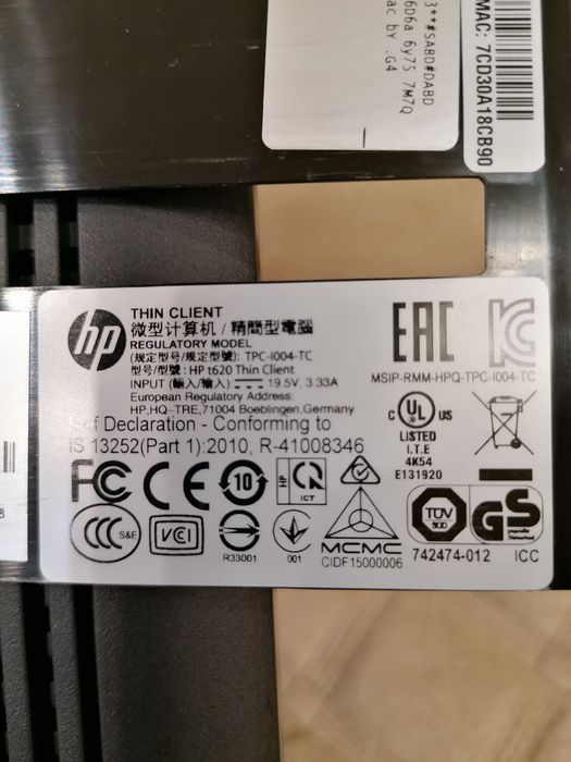 Комп'ютер HP t620 Flexible Thin Client.