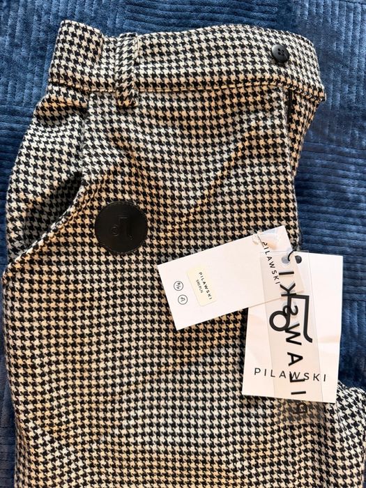 Meskie spodnie w pepitkę Pilawski rozmiar S