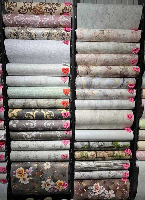 Шпалери паперові дуплекс та вологостійкі 53см шириною 10м довжиною