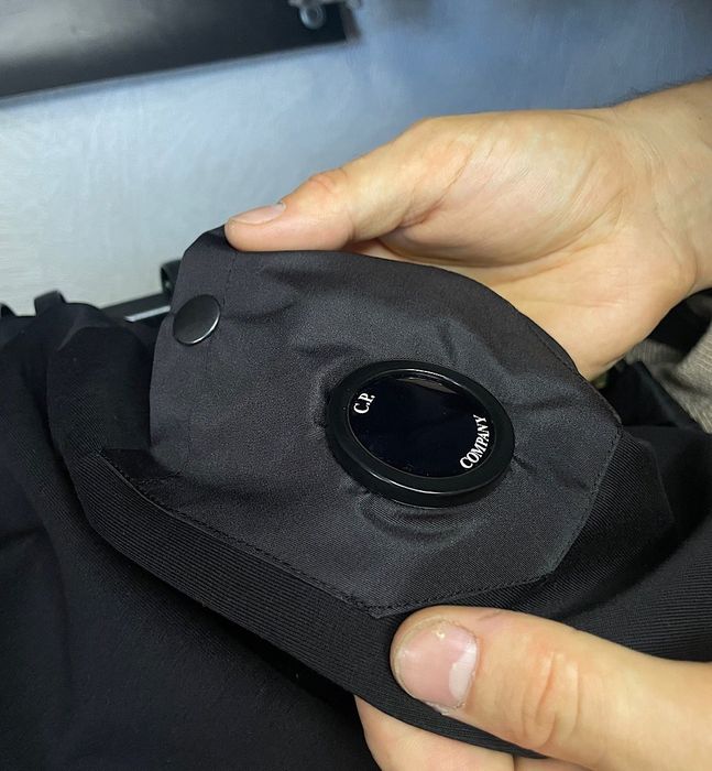 Nylon pocket C.P classic sweatshirts DYED Black