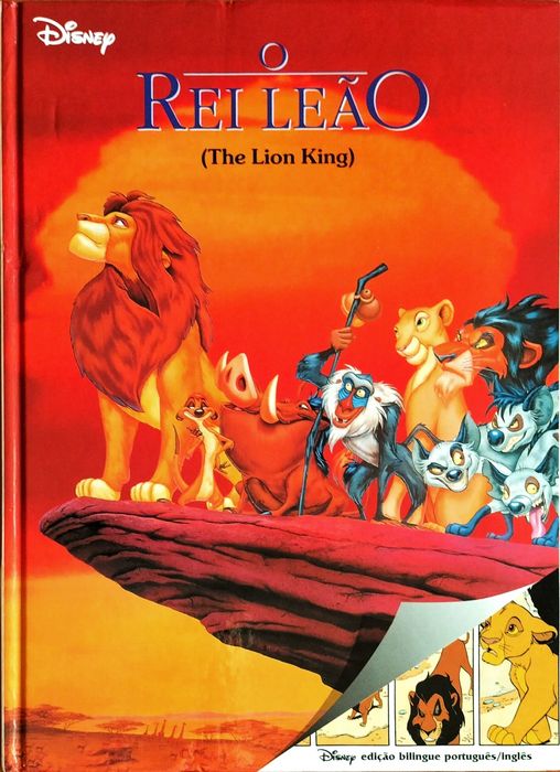 Livro bilingue PT/ING "O Rei Leão", Disney