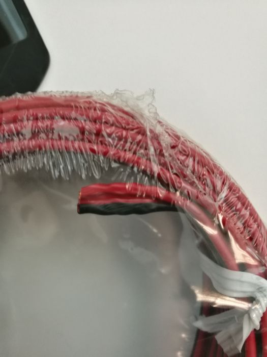 Cabo / fio polarizado bicolor 10m 2x0,75mm2 preto e vermelho