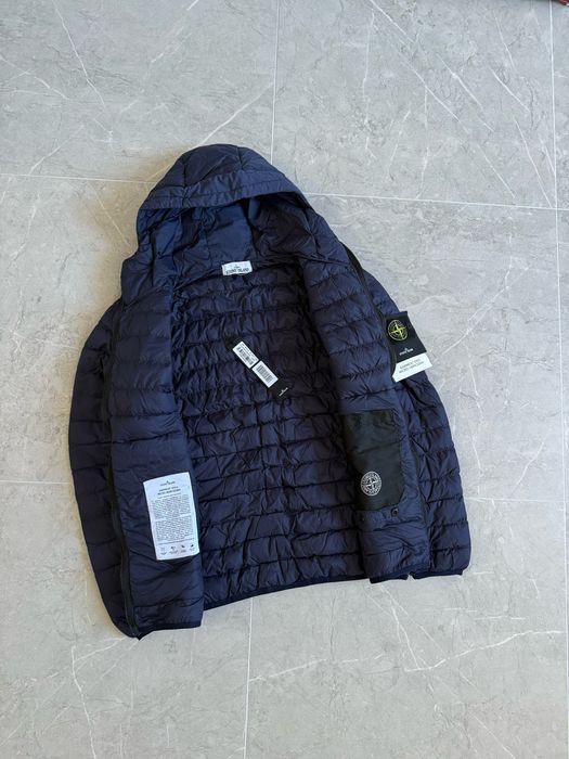 Пуховик Stone Island Garment Dyed Navy Micro Yarn Authentic оригінал