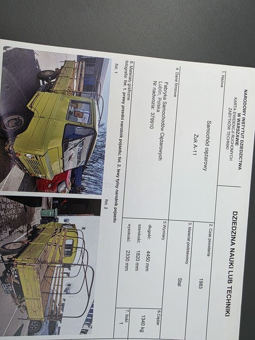 Rama ŻUK A-11 odnowina dokumentacja części