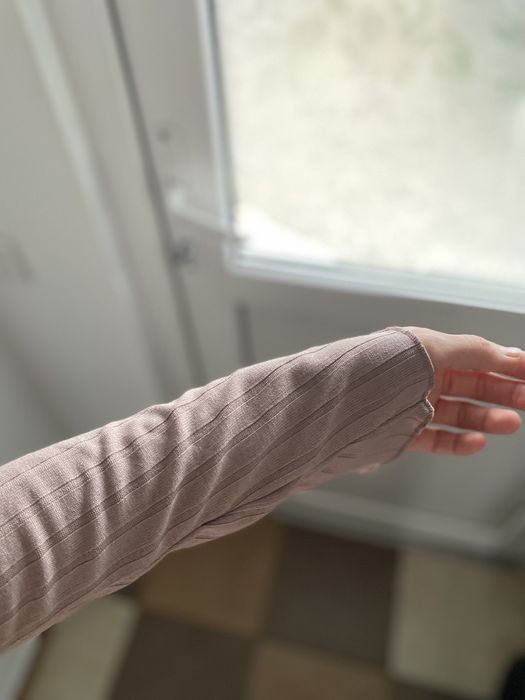 Платье макси пудровое