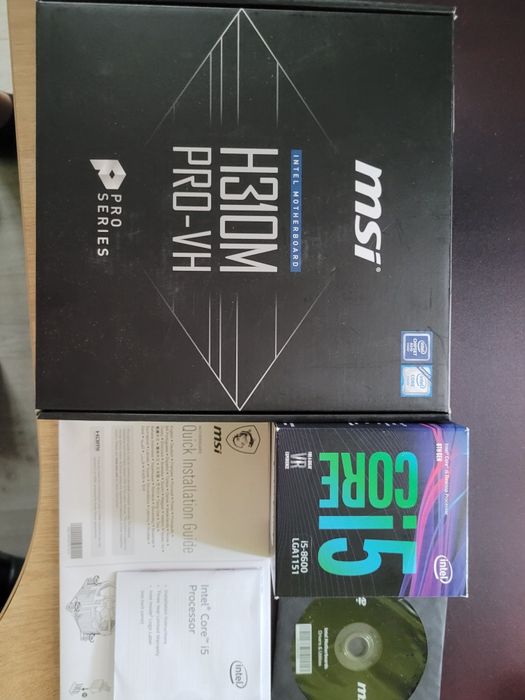 Procesor Intel core i5-8600 płyta główna MSI H310M