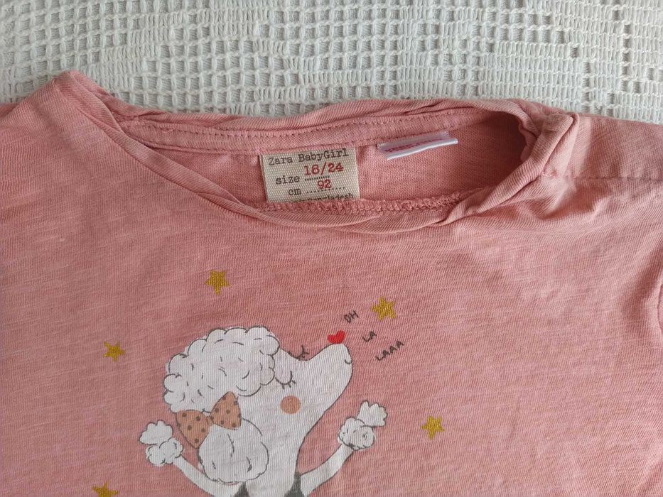 Blusa cor de rosa - Zara - 18 - 24 meses - 92 cm