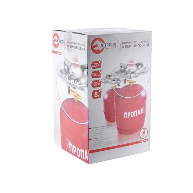 Печка плита плитка,примус баллон горелка объем 5 л INTERTOOL