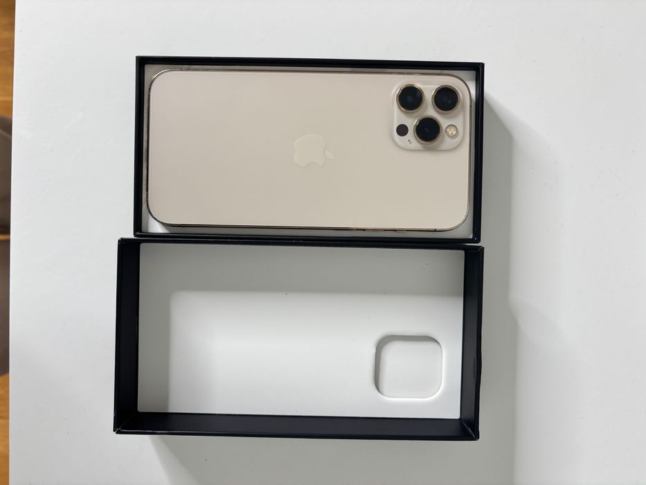 iPhone 12 Pro Max 256GB Gold – Excelente estado + caixa