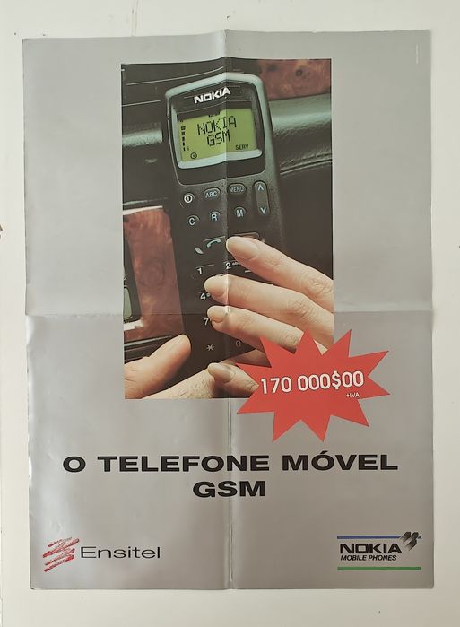 Folheto Publicitário Vintage Nokia GSM — “O Telefone Móvel GSM”