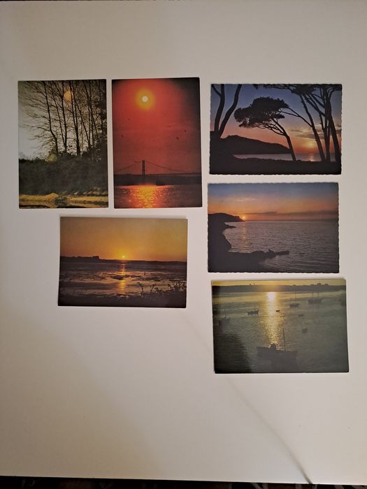 Postais de pôr de Sol em Portugal