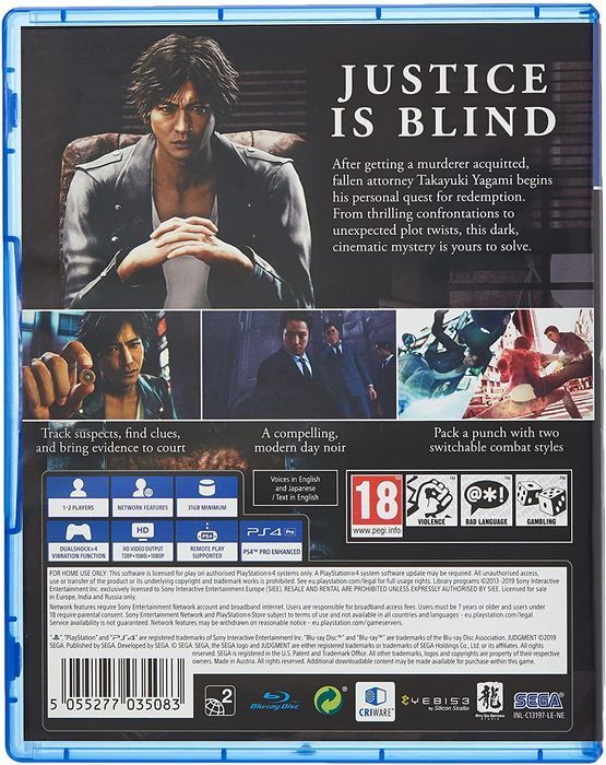 Judgment  (PS4) Gra nowa w folii