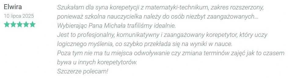 uczelnie wyższe / szkoły średnie - korepetycje z matematyki