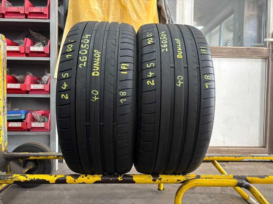2X OPONY LETNIE 245/40ZR18 | 245/40R18 93Y Dunlop SP Sport Maxx GT AO Audi Rant Ochronny 6.5MM SPRAWDZONE CAŁE! #260504