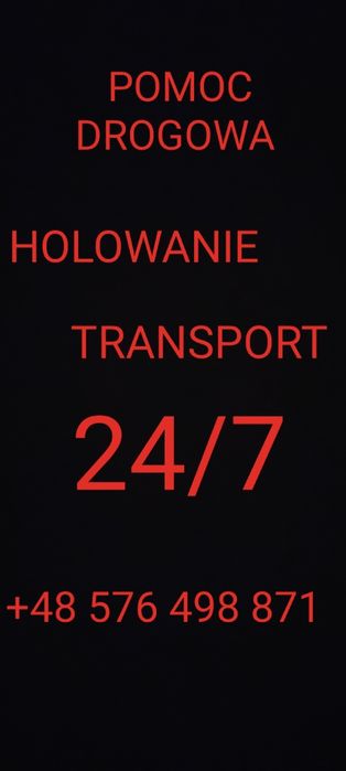Pomoc drogowa holowanie transport 24/7  autolaweta