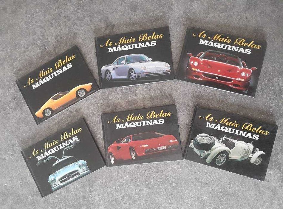 Coleção 6 Livros Automóveis Clássicos e Moderno