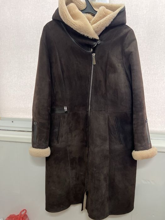 Модна дублянка-косуха,колір мокка,шоколад,6xl/56-58 стан НОВОЇ