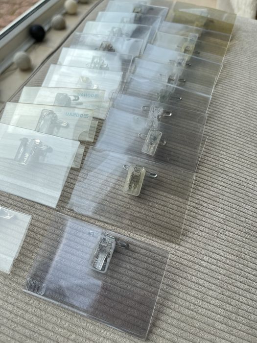 Identyfikatory 22 szt przezroczyste konferencyjne przypinane