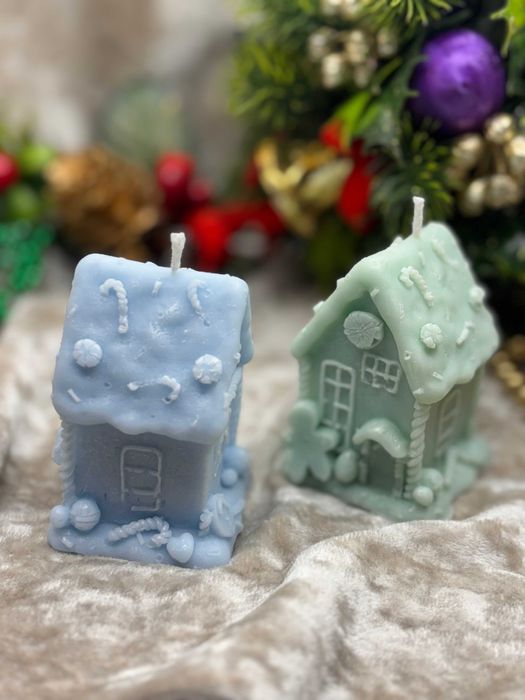 Piękna świeca świeczka domek z piernika