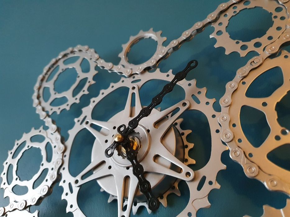 Zegar ścienny rowerowy rowerzysty