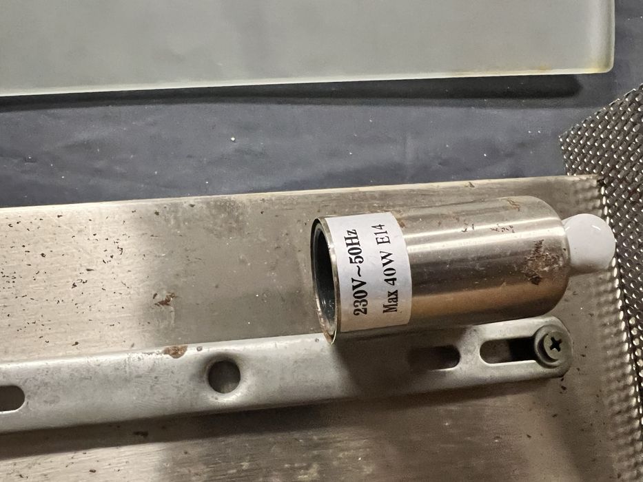 Candeeiro parede inix e vidro