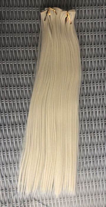 Premium Ultra włosy doczepiane jasny blond długie clip in 165.