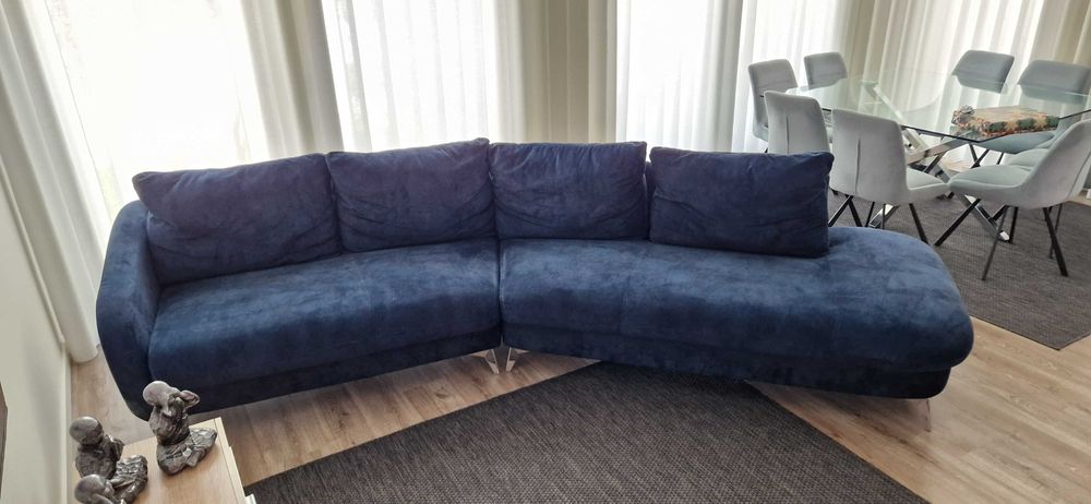 Sofá 5 lugares com chaise long