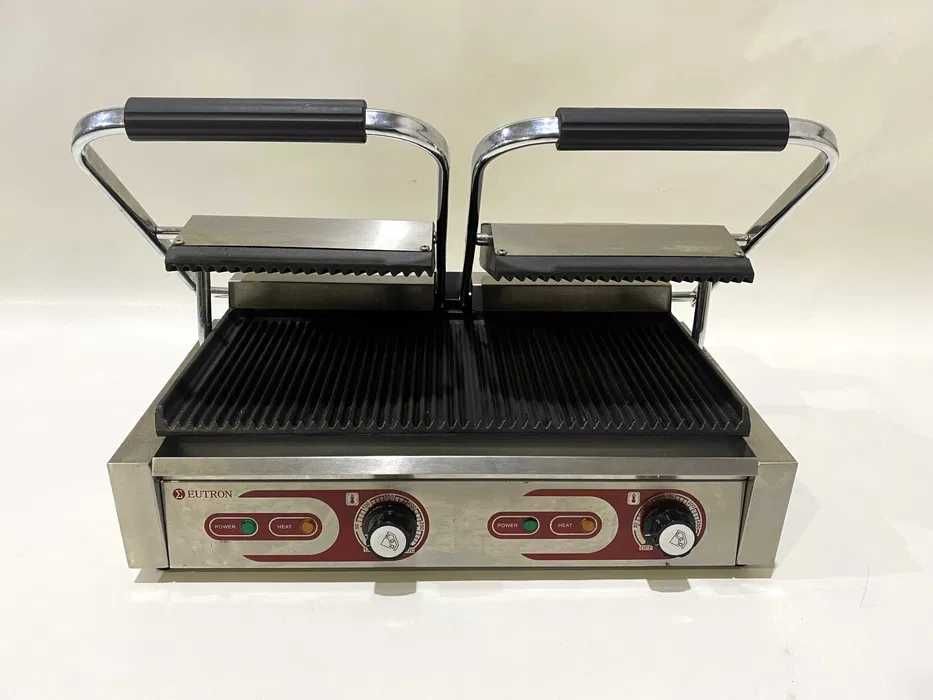 Tostadeira/ Prensa Elétrica Ranhurada Dupla- NOVA