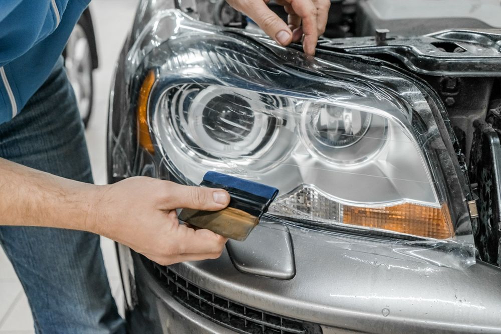 Защита для фар полиуретановая броня авто плёнка тонировка для фар