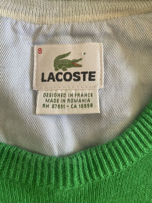 Camsiola/sweat/malha lacoste verde tamanho L