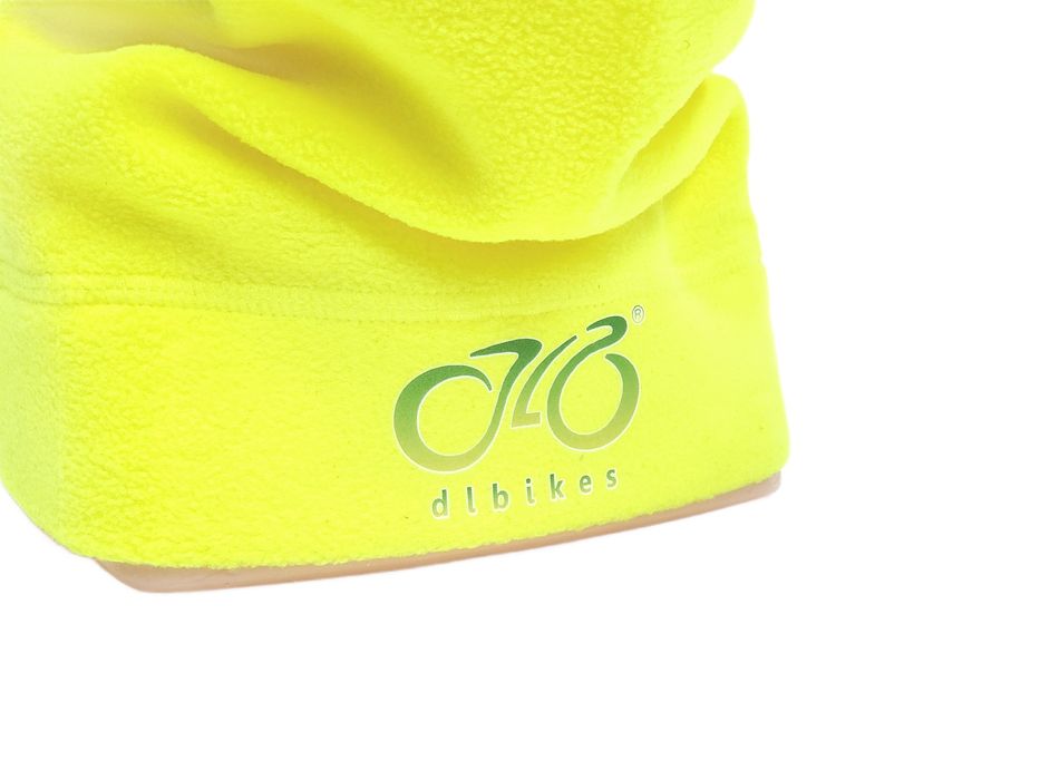 NOWY Komin polarowy czapka na rower ORYGINAŁ DLBIKES seledynowy żółty