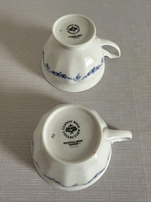 Filiżanki Rosenthal Biala Maria Blau