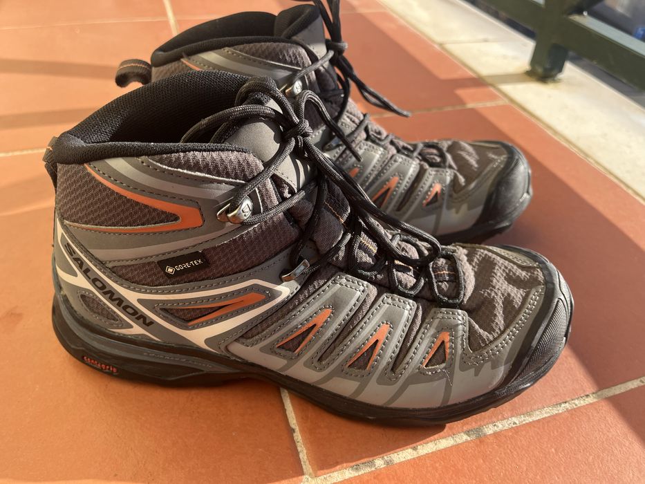 Salomon X Ultra Pioneer Mid GTX W cinza/salmão